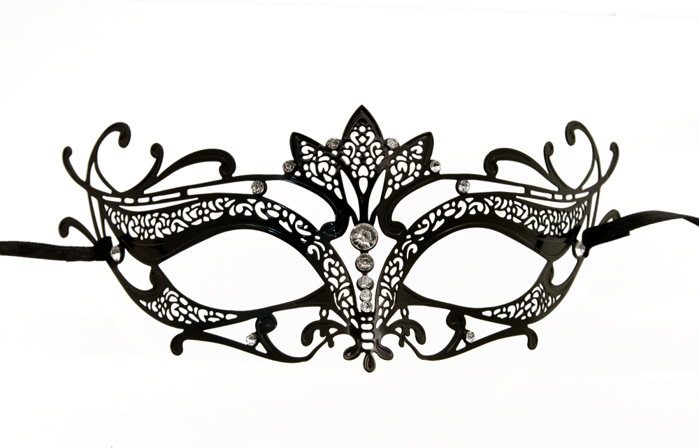 Mask Venetian Wolf IN Lace Metal Black Evening Carnival from Venice ...